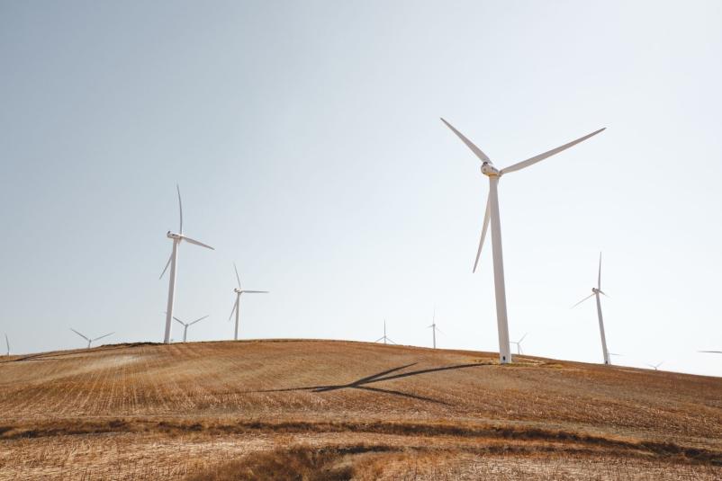 Wind turbines making green energy