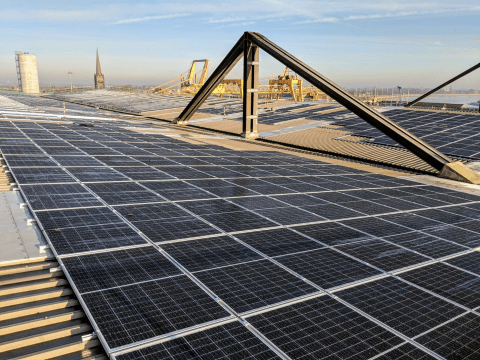Port of Hull rooftop solar panels 