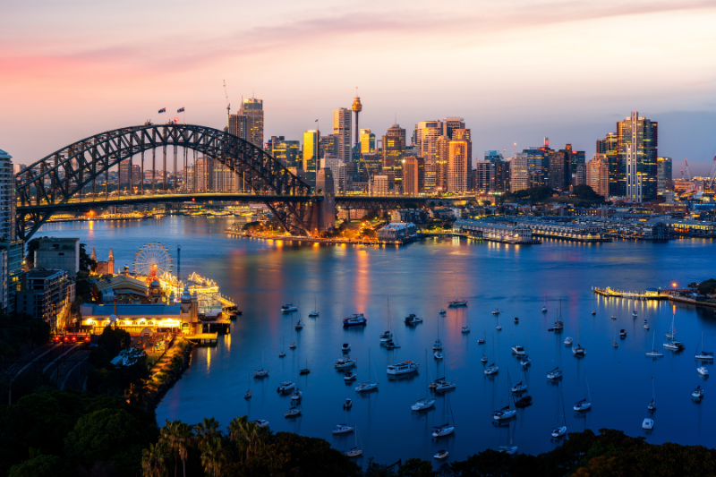 View of Sydney harbour